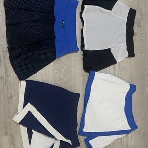 MICHI Blue and White Women Shorts Skorts